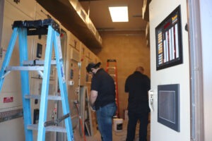 BTI technician performing an installation.
