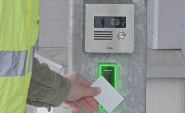 Video door station & door access control badge reader
