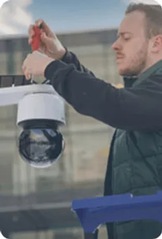 Commercial Security 21 video surveillance installation