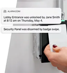 commercial alarm & door access control integration