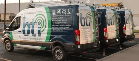 BTI technician vans ready to provide support