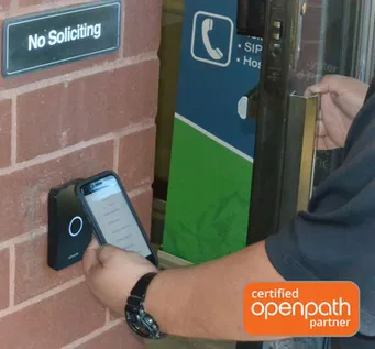 BTI technician testing an Openpath mobile reader