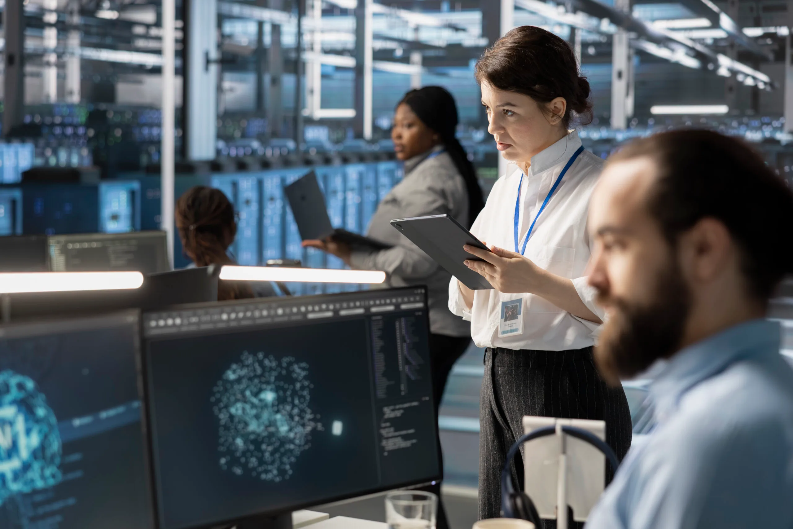 Team integrating AI-driven automation for operations
