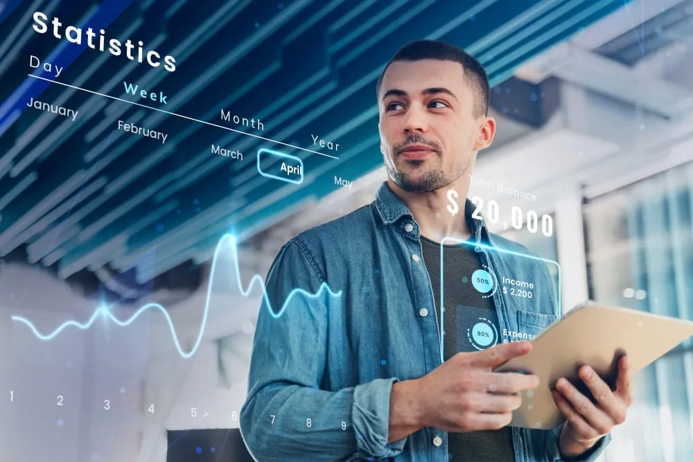 Professional monitoring IT infrastructure management performance on Ipad