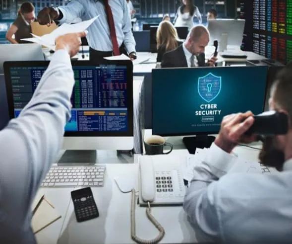 Security Specialist Managing Multi Layered Security Systems Concept Art