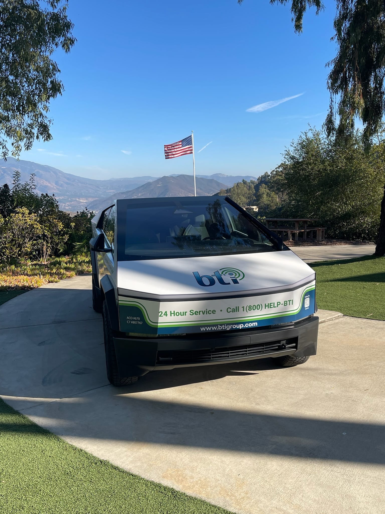 IT Support Fountain Valley 2 BTI cybertruck flag