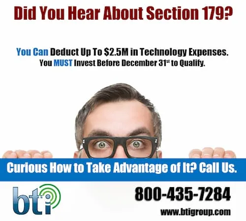 Section 179 tax savings concept art.