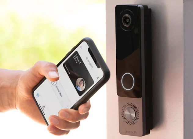 Commercial Keyless Entry System being opened with a mobile credential.
