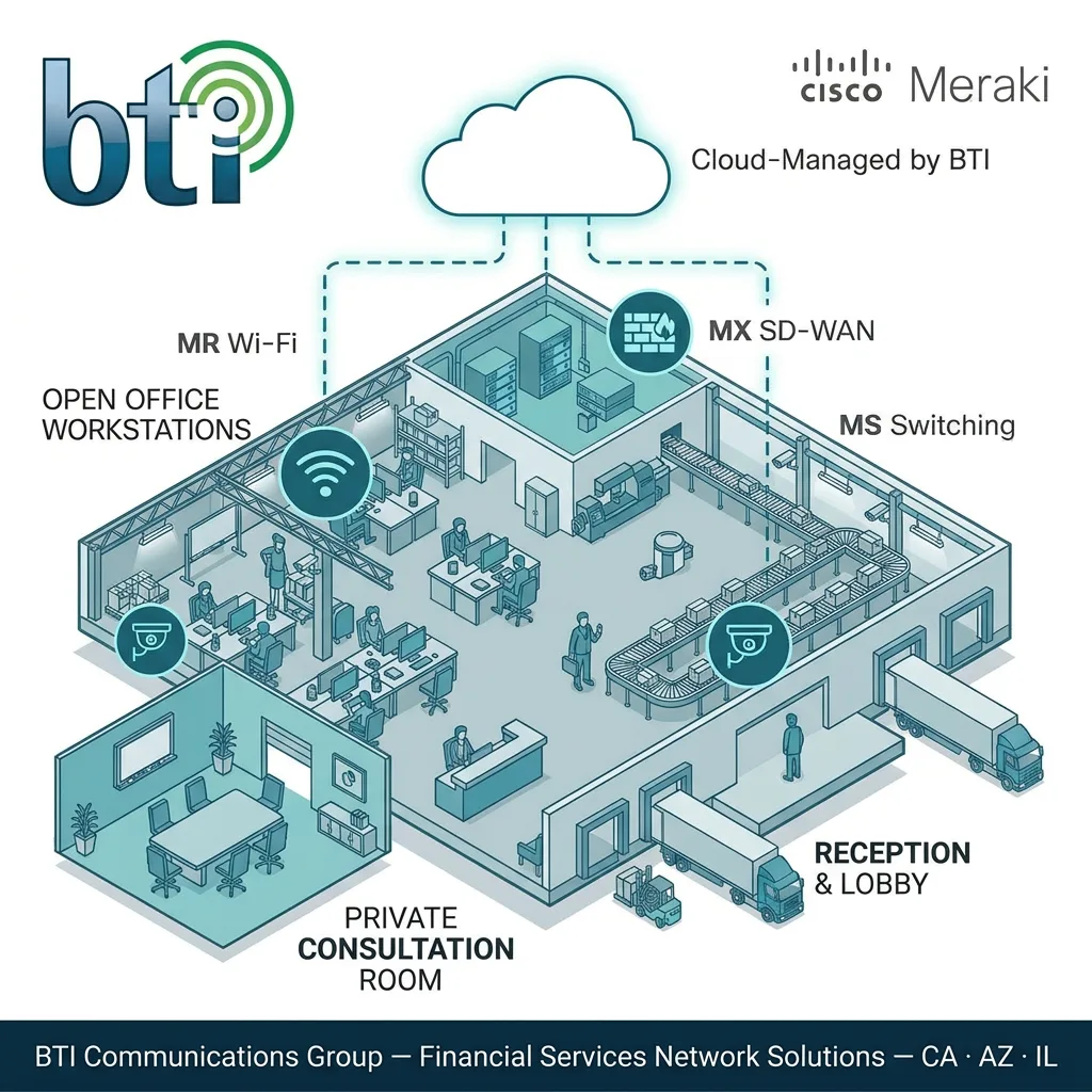 Cisco Meraki Solutions for Financial Services Organizations – BTI Communications Group