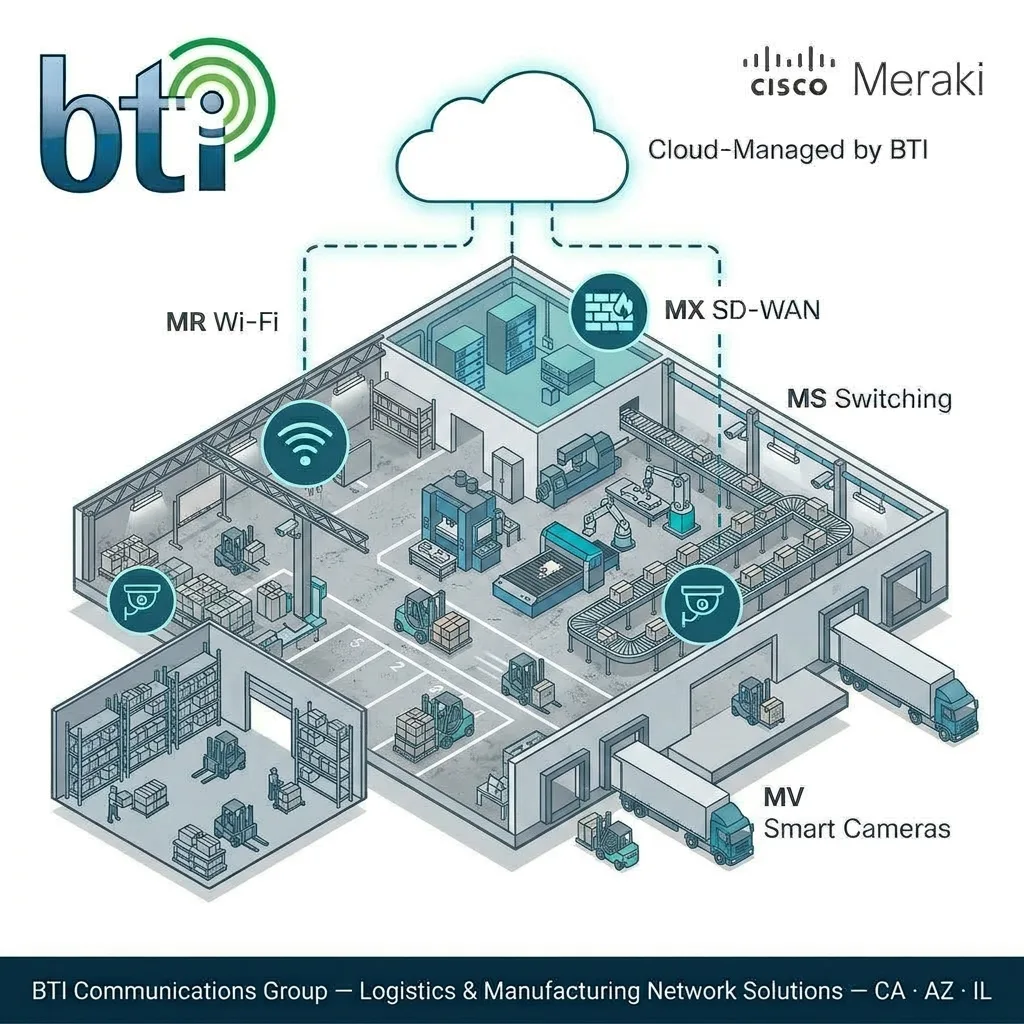 Cisco Meraki Solutions for Logistics & Manufacturing Organizations – BTI Communications Group
