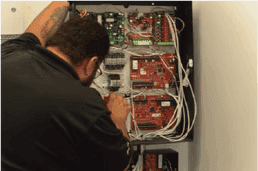 Access control panel installed by BTI for Los Angeles businesses