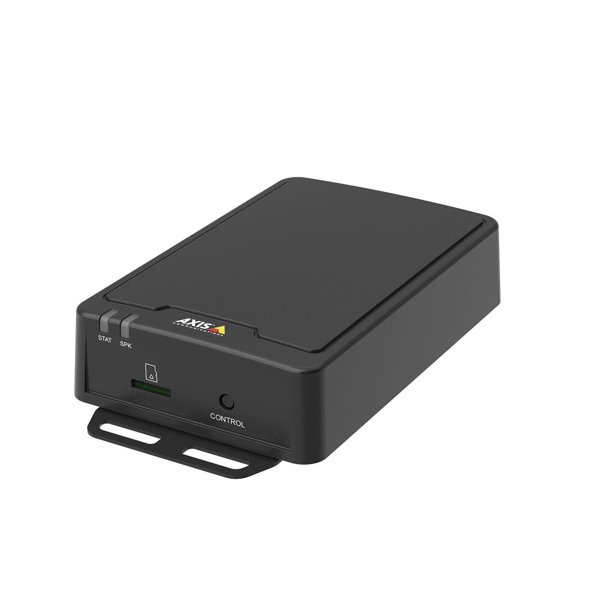 AXIS C8210 network audio amplifier viewed from the back left