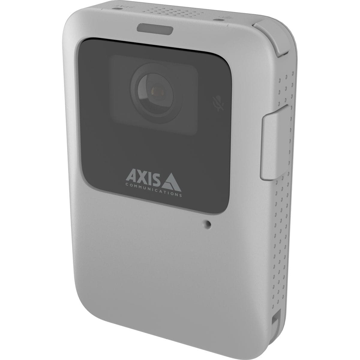 AXIS W111 body worn camera, grey, viewed from the left