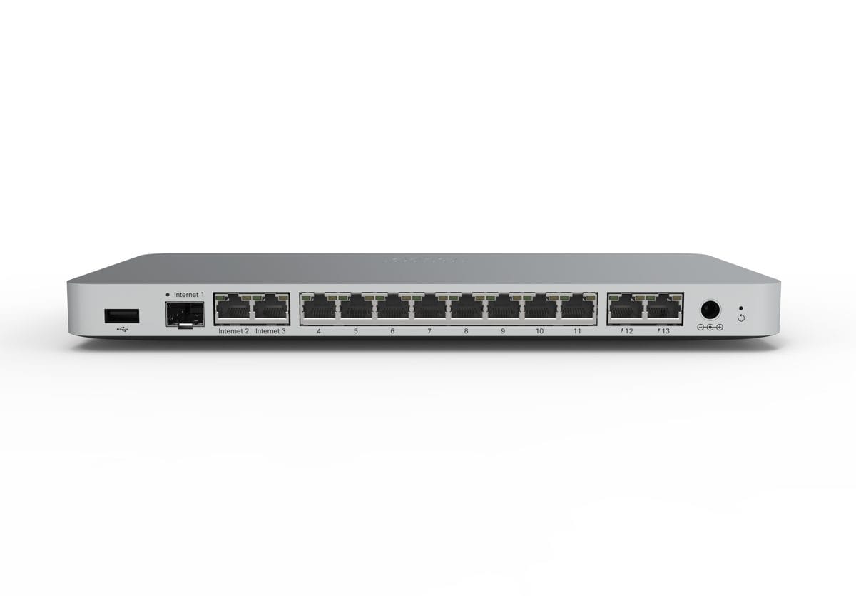 Cisco Meraki MX75 small/medium branch security and SD-WAN appliance