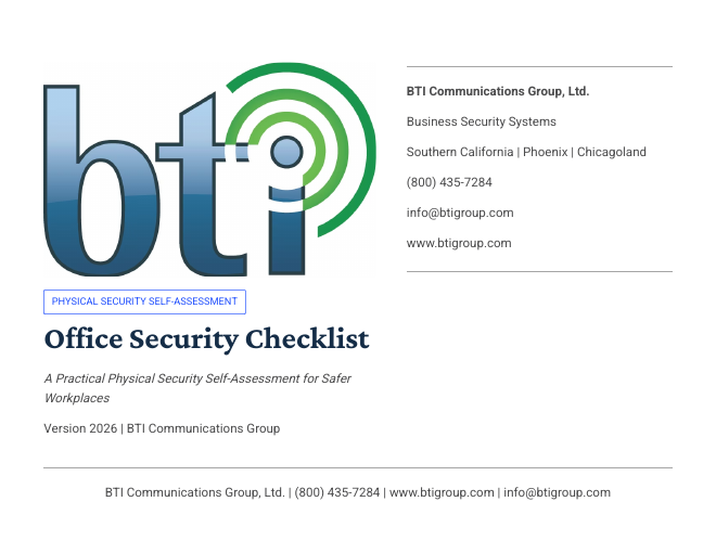 Cover of BTI's Commercial Security Self-Assessment Checklist